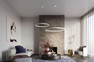 Chandelier RIO 55 white 3000K Thoro small 9