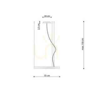 Chandelier RIO 55 white 4000K Thoro small 5