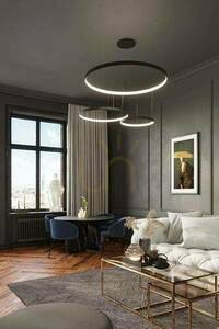 Chandelier RIO 78 black 3000K Thoro small 15