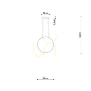 Pendant lamp RIO 55 white 4000K Thoro small 9