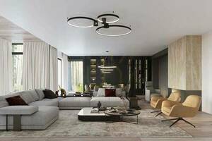Ceiling lamp RIO 110 black 4000K Thoro small 2