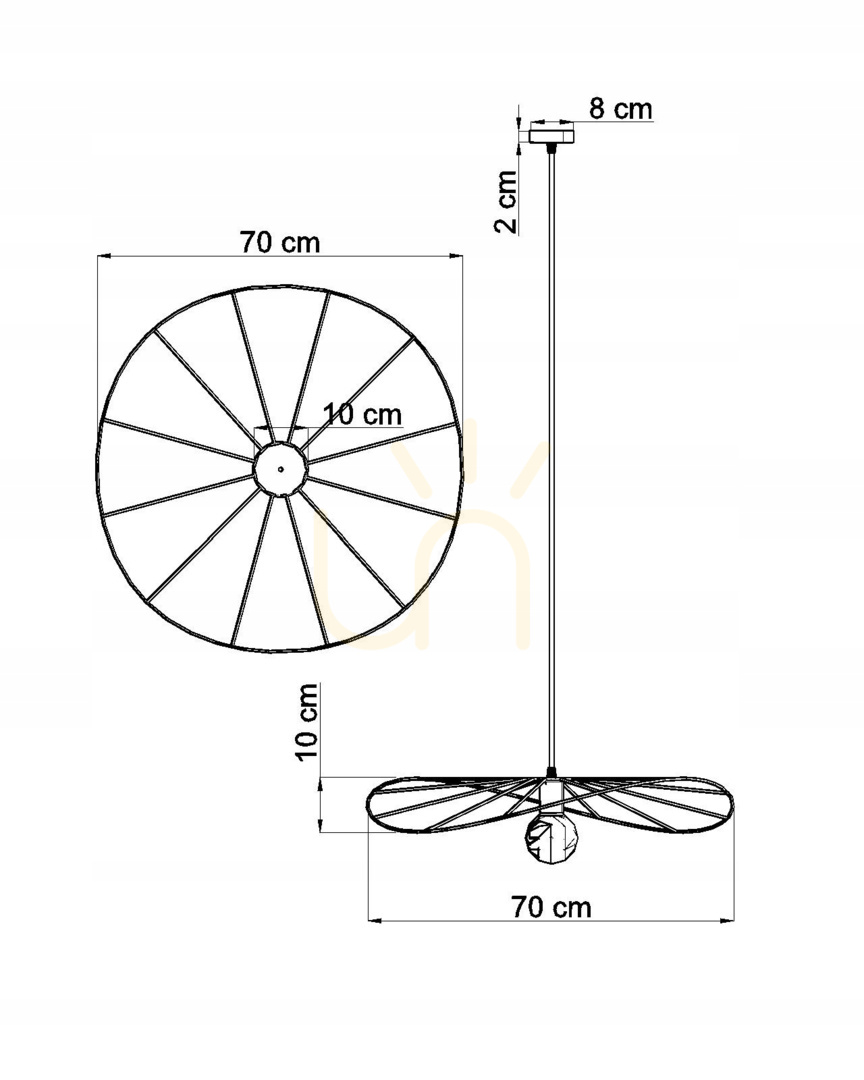 Display Pendant lamp ESKOLA 70 black Thoro Pendant lamp ESKOLA 70 black Thoro