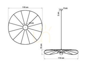 Pendant lamp ESKOLA 110 black Thoro 8 Pendant lamp ESKOLA 110 black Thoro small 8