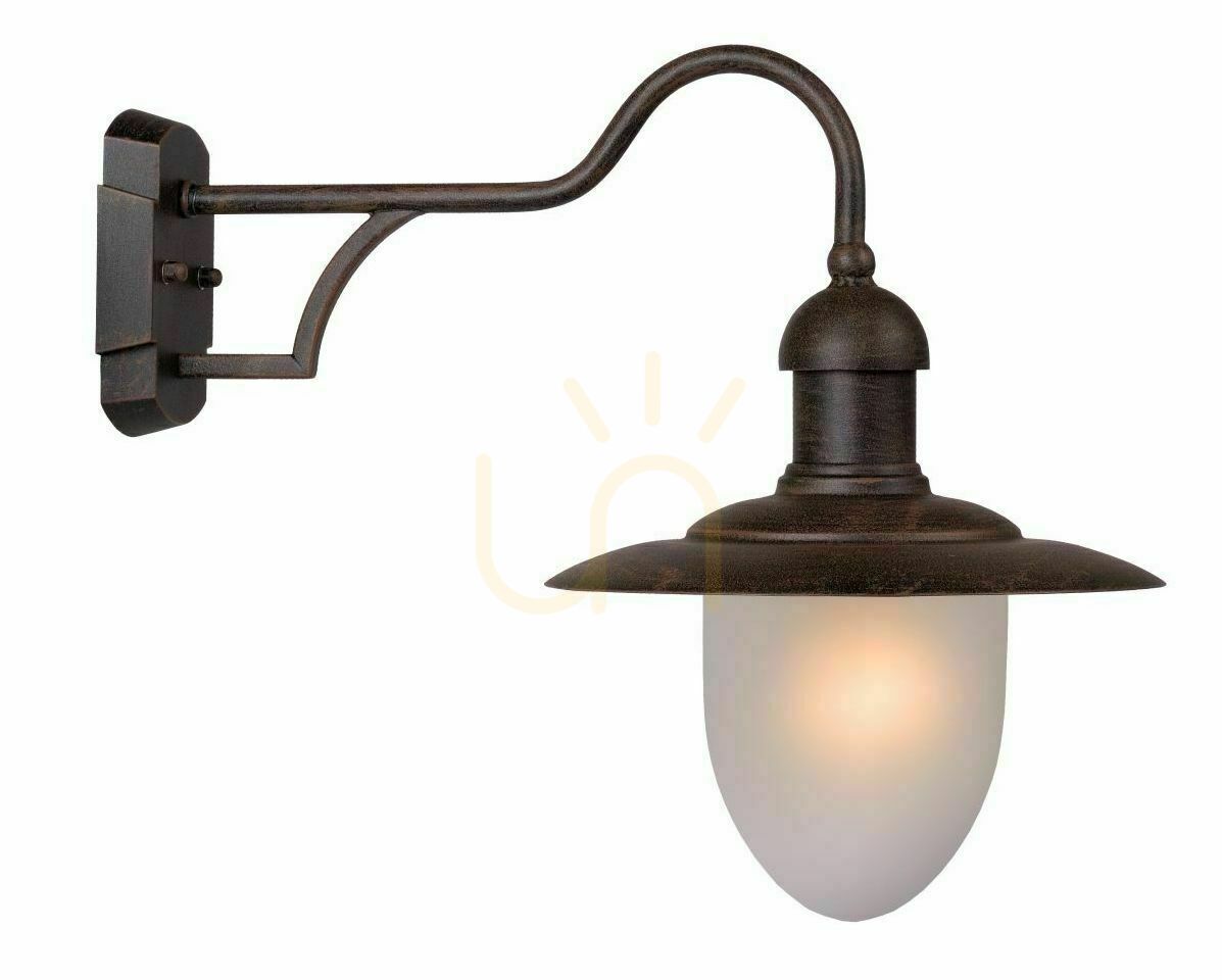 Lucide Aruba Outdoor Wall Lamp Brown Metal E27 IP44 11871/01/97