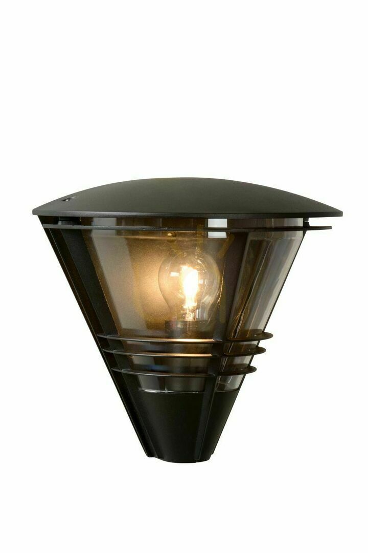 Lucide LIVIA Black Aluminum Outdoor Wall Lamp IP44 E27 11812/01/30
