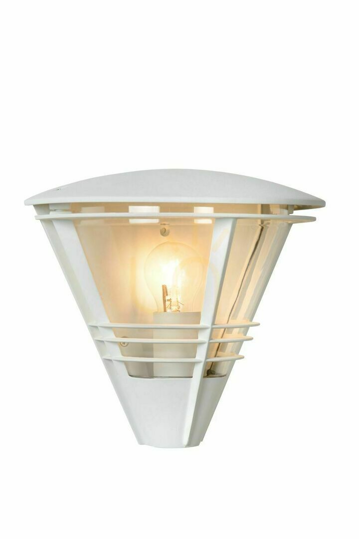 Lucide Livia white aluminum outdoor wall lamp IP44 E27 11812/01/31