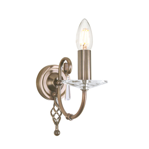 Aegean 1 Light Wall Light - Aged Brass  Elstead small 0