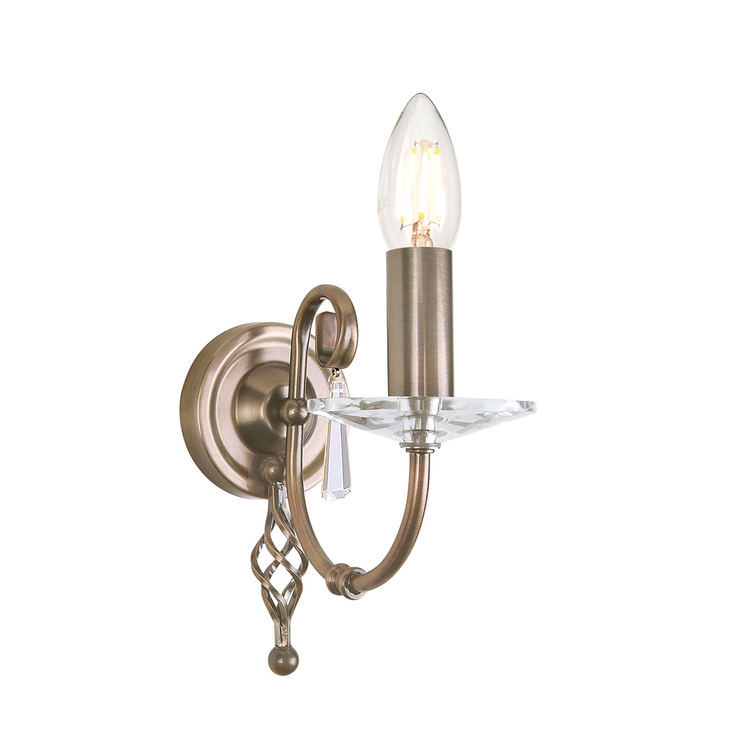 Aegean 1 Light Wall Light - Aged Brass Elstead