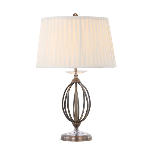 Check Aegean 1 Light Table Lamp - Aged Brass Elstead