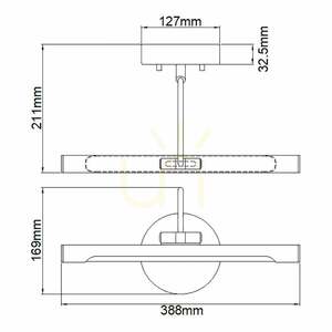 Alton 1 Light Small LED Picture Light - Brushed Brass Elstead small 5