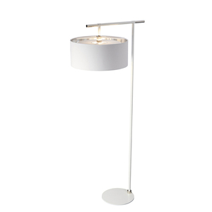 Balance 1 Light Floor Lamp - White and Polished Nickel Elstead small 0