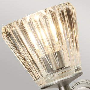 Agatha 2 Light Wall Light - Brushed Nickel Elstead small 1