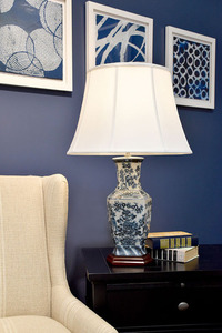 Blue Hex 1 Light Table Lamp Elstead small 1