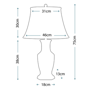 Blue Hex 1 Light Table Lamp Elstead small 5