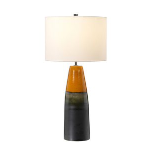 Burnt Oak 1 Light Table Lamp Elstead small 0