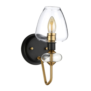 Armand 1 Light Wall Light - Aged Brass Elstead small 1