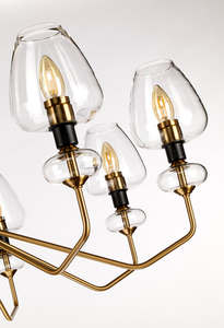 Armand 8 Light Chandelier - Aged Brass Elstead small 2
