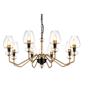 Armand 8 Light Chandelier - Aged Brass Elstead small 0