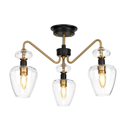 Check Armand 3 plafond - aged brass Elstead