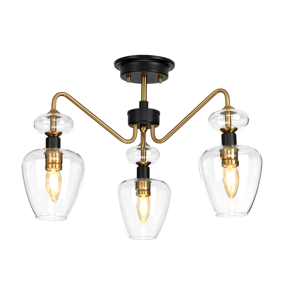 Armand 3 plafond - aged brass Elstead