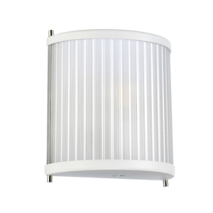 Corona 1 Light Wall Light - White Polished Nickel Elstead small 1