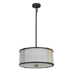 Corona 3 Light Pendant - Elstead Museum Bronze small 1