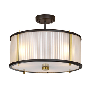 Corona 3 Light Pendant - Elstead Museum Bronze small 3