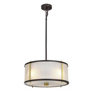 Corona 3 Light Pendant - Elstead Museum Bronze small 0