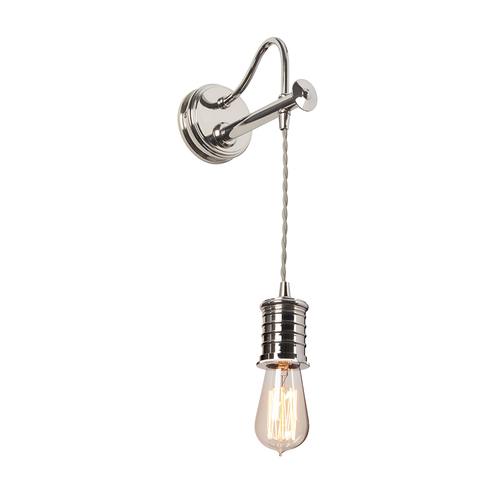 Check Douille 1 Light Wall Light - Polished Nickel Elstead