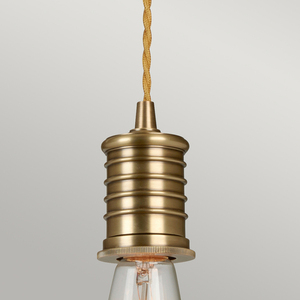 Douille 1 Light Pendant - Aged Brass Elstead small 2