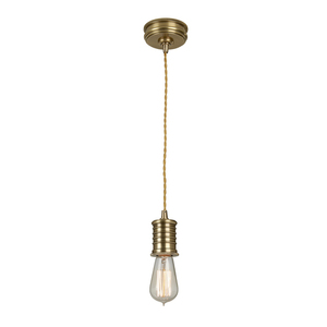 Douille 1 Light Pendant - Aged Brass Elstead small 0