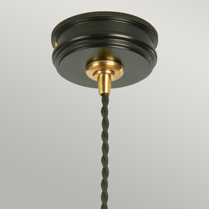 Douille 1 Light Pendant - Black/Polished Brass Elstead small 1