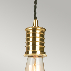 Douille 1 Light Pendant - Black/Polished Brass Elstead small 2