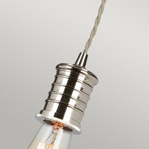 Douille 1 Light Pendant - Polished Nickel Elstead small 2