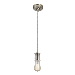 Douille 1 Light Pendant - Polished Nickel Elstead small 0