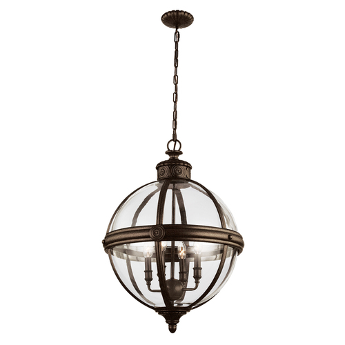 Check Adams 4 Light Pendant Chandelier - British Bronze Elstead