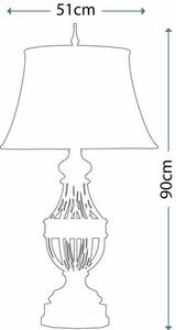 Augustine 1 Light Table Lamp  Elstead small 5