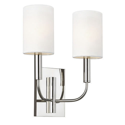 Check Brianna 2 Light Wall Light - Polished Nickel Elstead