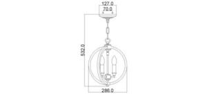Corinne 3 Light Elstead Small Pendant Lamp small 6