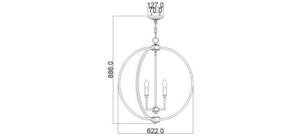 Corinne 6 pendant lamp Elstead small 5