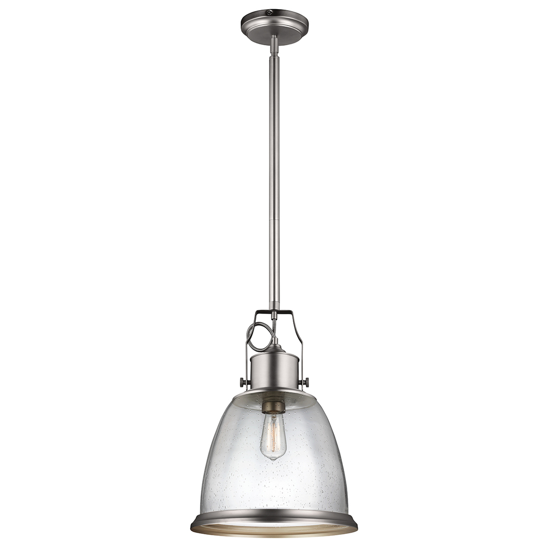 Hobson 1 Light Large Pendelleuchte Satin Nickel Elstead