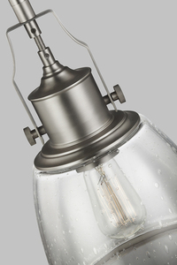 Hobson 1 Light Pendant Lamp Medium Satin Nickel Elstead small 2