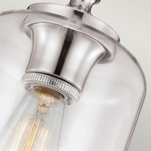 Small Hounslow 1 Polished Nickel Pendant Lamp Elstead small 3