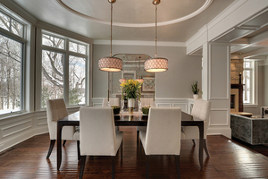 Lucia 3 Light Pendant Light Elstead small 1