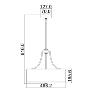 Elstead Prospect Park 4 Light Uplight Pendant Lamp. small 5