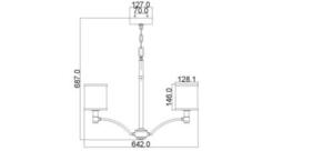 Prospect Park 5 Light Chandelier Elstead small 4