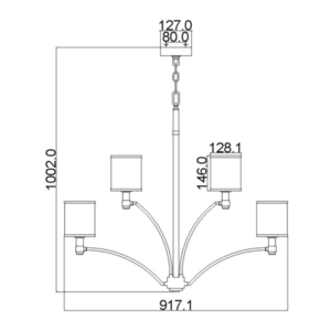 Prospect Park 9 Light Chandelier Elstead small 5