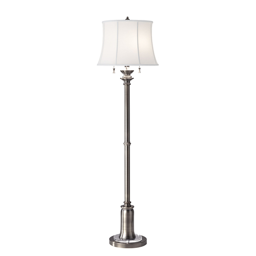 Check Stateroom 2 Light Floor Lamp - Antique Nickel Elstead