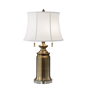 Stateroom 2 Light Table Lamp - Bali Brass Elstead small 0