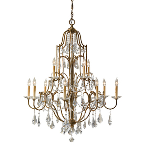 Valentina 12 Light Mu Lighti-Tier Chandelier Elstead small 0